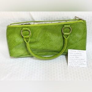 Cooler purse, faux, leather insulated wine cooler. Croc embossed or pebbled.